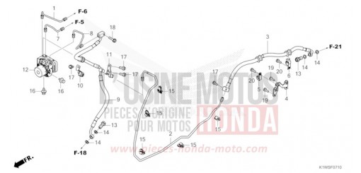 TUYAU DE FREIN/FLEXIBLE DE FREIN/MODULATEUR ABS SH350AS de 2025